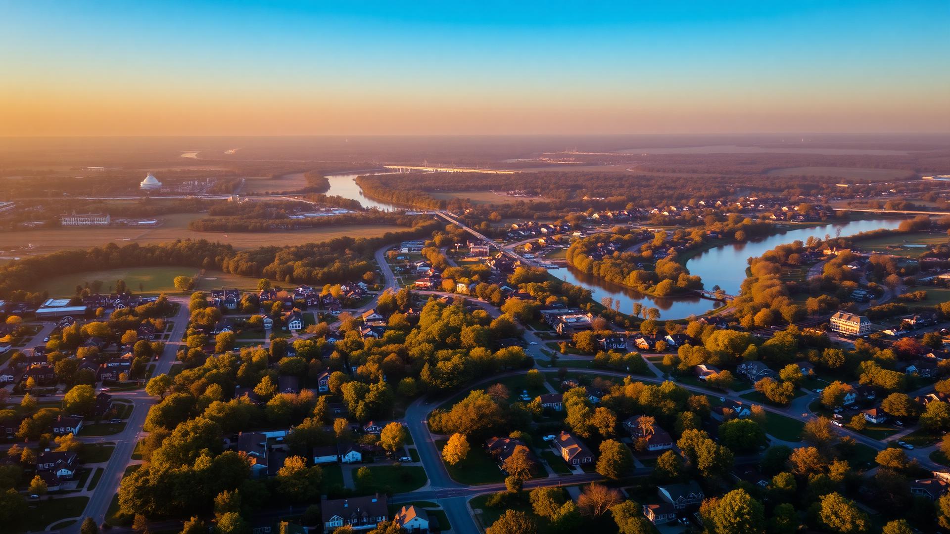 Aerial view of Antioch, IL, served by Jablonski Insurance