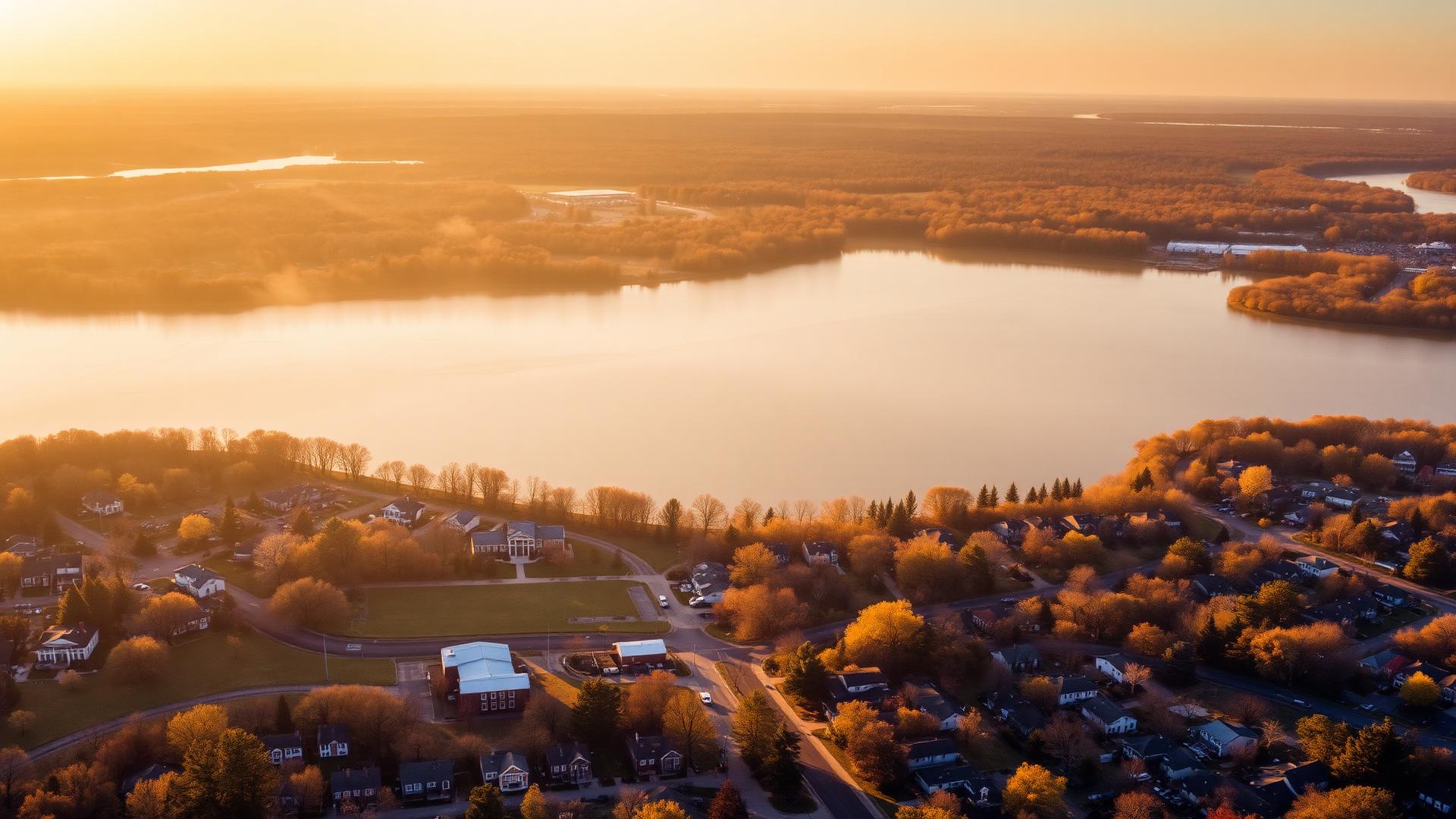 Aerial view of Grayslake, IL, served by Jablonski Insurance
