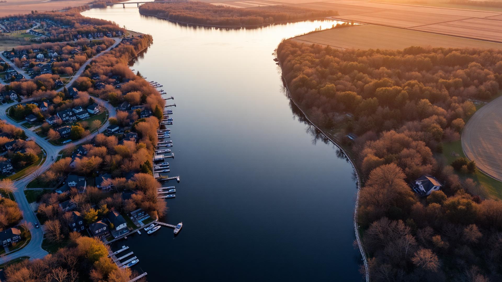 Aerial view of Johnsburg, IL, served by Jablonski Insurance