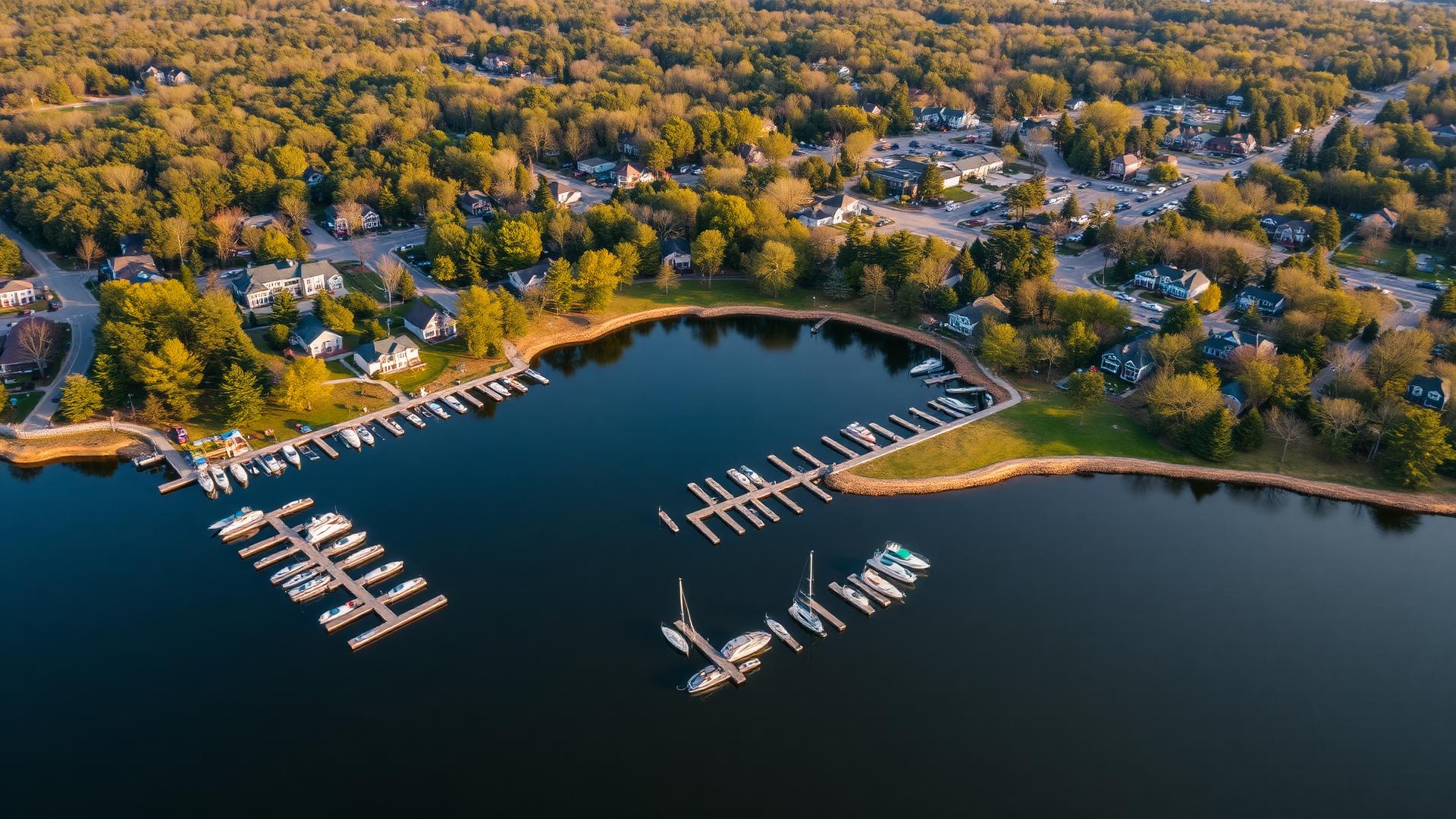 Aerial view of Wauconda, IL, served by Jablonski Insurance